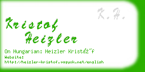 kristof heizler business card